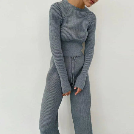 Knitted Wide-leg Pants and Top Set
The Knitted Wide-leg Pants Stretch Long-sleeved Solid Color Warm Suit offers a perfect blend of comfort and style. Here are some details about this fashionable set:womens clothingHi Tech Glam LtdKnitted Wide-leg Pants