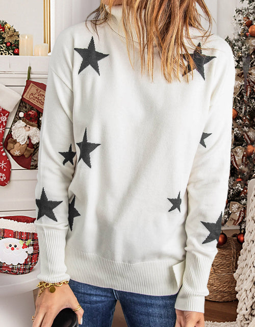 Bild in Galerie-Viewer laden, Star Print Sweater
Elevate your winter wardrobe with our Star Print Turtleneck, the ideal choice for staying warm and stylish during the cold season. This turtleneck not only providesHi Tech Glam LtdStar Print Sweater
