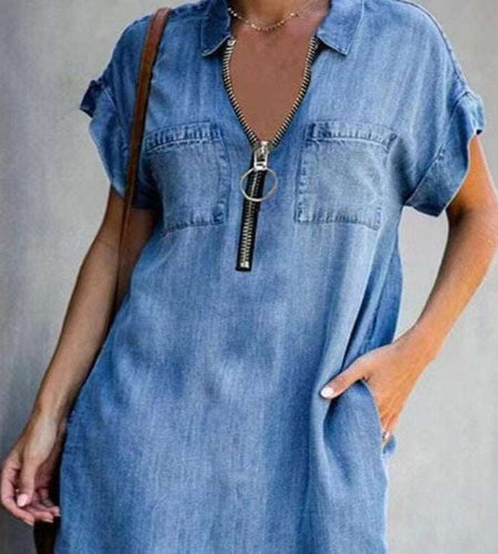Denim Dress With Zip Closure
Discover the ultimate fusion of style and comfort with the Elvira® Zip-Up Denim Dress. Elevate your wardrobe with this trendy piece that embodies both fashion-forwaDressesHi Tech Glam LtdDenim Dress