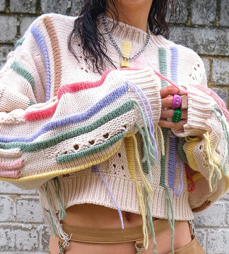 Long Sleeve Ladies Pullover Top
Introducing our Long Sleeve Ladies Pullover Top – the perfect wardrobe piece for the modern woman. This chic fringed women's casual sweater is designed to keep you clothingHi Tech Glam LtdLong Sleeve Ladies Pullover Top