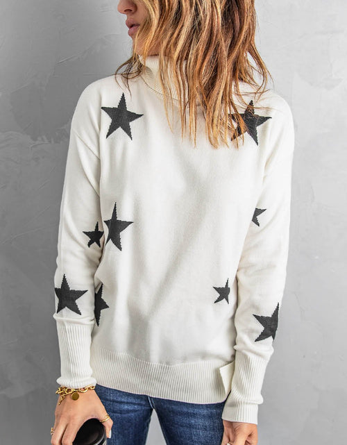 Bild in Galerie-Viewer laden, Star Print Sweater
Elevate your winter wardrobe with our Star Print Turtleneck, the ideal choice for staying warm and stylish during the cold season. This turtleneck not only providesHi Tech Glam LtdStar Print Sweater

