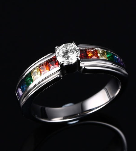 Zircon Rainbow RingZircon Rainbow Ring
Introducing the Zircon Rainbow Ring, a must-have piece of jewelry for anyone who wants to show their Pride. This beautiful ring is crafted with hWomans ringsHi Tech Glam LtdZircon Rainbow Ring