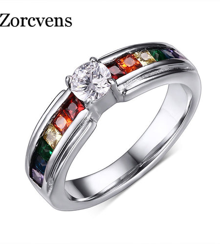 Zircon Rainbow RingZircon Rainbow Ring
Introducing the Zircon Rainbow Ring, a must-have piece of jewelry for anyone who wants to show their Pride. This beautiful ring is crafted with hWomans ringsHi Tech Glam LtdZircon Rainbow Ring