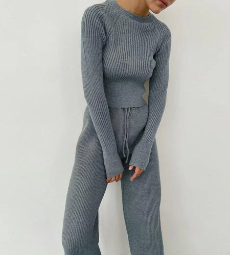 Knitted Wide-leg Pants and Top Set
The Knitted Wide-leg Pants Stretch Long-sleeved Solid Color Warm Suit offers a perfect blend of comfort and style. Here are some details about this fashionable set:womens clothingHi Tech Glam LtdKnitted Wide-leg Pants