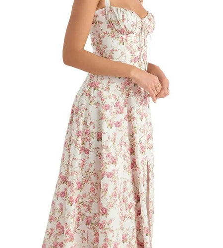 Floral Midriff Waist Shaper Dress