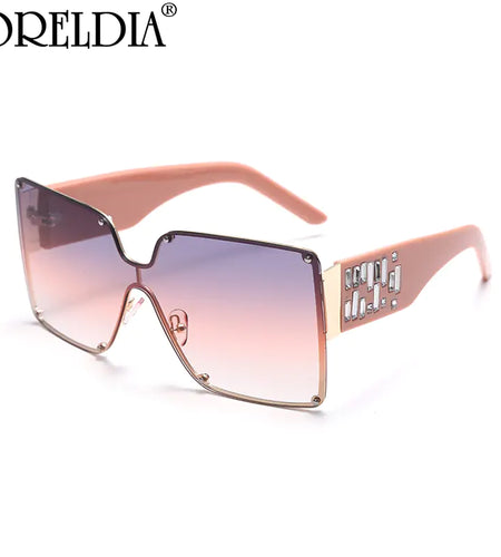 Oversized Rimless Sunglasses